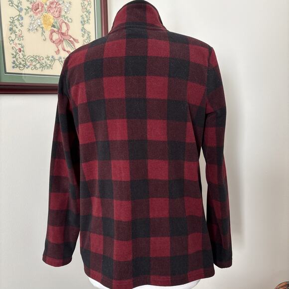 Denim & Co Buffalo Plaid Fleece S - Picture 4 of 12